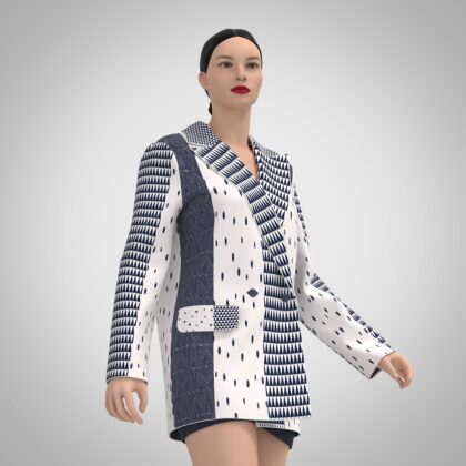 ПИДЖАК ЖЕНСКИЙ, ВЫКРОЙКА DRAWNDRESS № 100006
