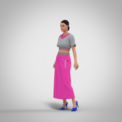 ЖЕНСКАЯ ЮБКА, ВЫКРОЙКА DRAWNDRESS № 400043