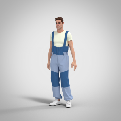 МУЖСКОЙ ПОЛУКОМБИНЕЗОН, ВЫКРОЙКА DRAWNDRESS № 600004